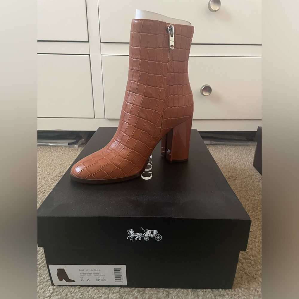 Coach Brielle Leather Booties